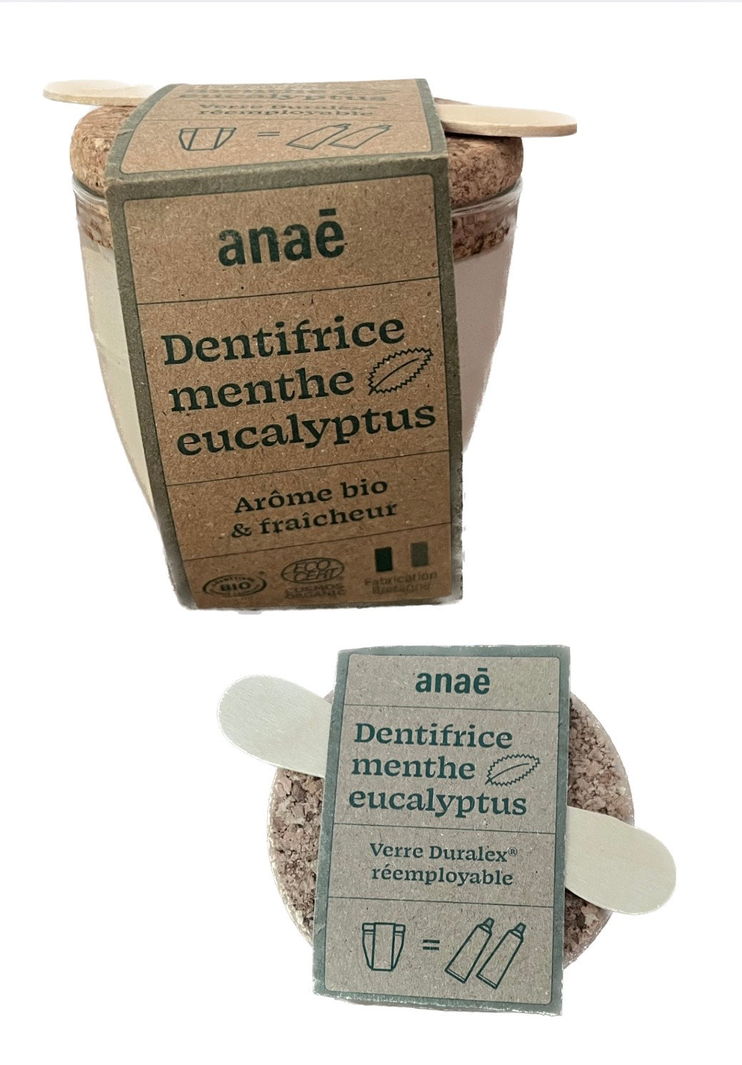 Dentifrice En Pot De Verre Réutilisable - Menthe et Eucalyptus - Anaé / Duralex